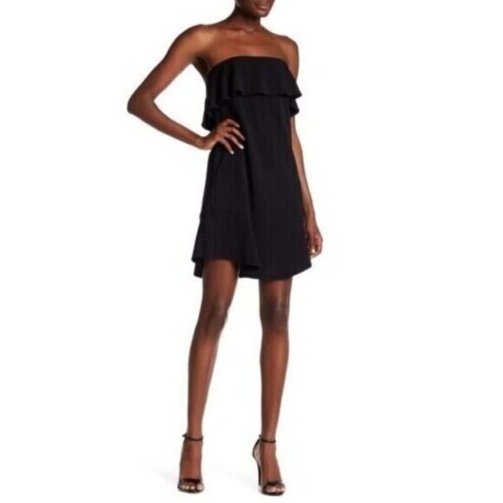 A.L.C. Dress Black Mini Popover Strapless Short Cocktail Dress SZ 0 New